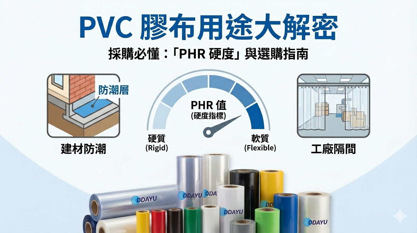 軟質、硬質 PVC 膠布怎麼挑？看懂 PHR 規格與應用場景｜大裕塑膠